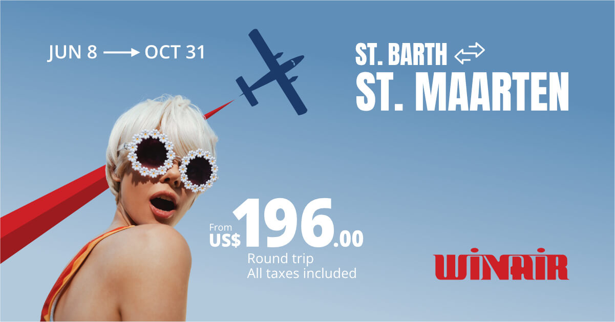 Affordable round trips St. Maarten - St. Barths in summer